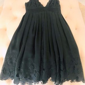 Catherine Malandrino Black Silk Knee-length Dress